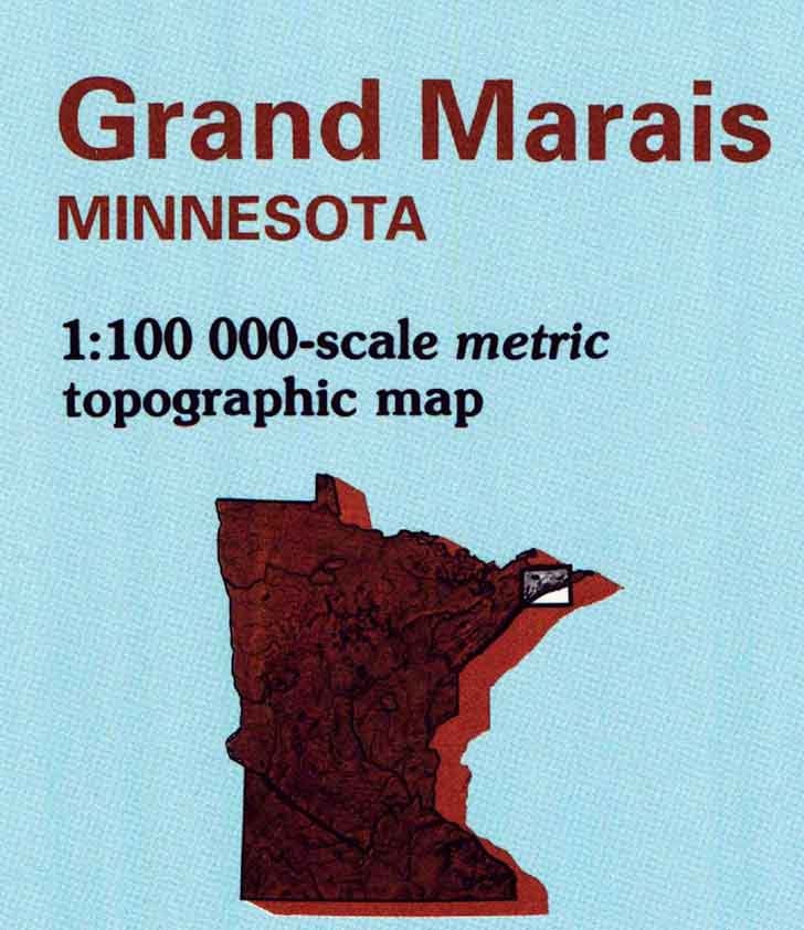 1977 Topo Map of Grand Marais Minnesota Lake Superior