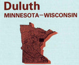 1980 Topo Map of Duluth Minnesota Lake Superior