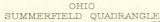 1909 Topo Map of Summerfield Ohio Quadrangle Senecaville Lake