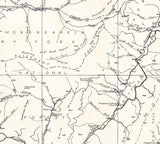 1921 Map of Onego West Virginia Senica Rocks