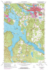1953 Topo Map of Grand Rapids MN Quadrangle Pokegama Lake