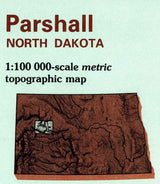 1982 Topo Map of Parshall North Dakota Quadrangle Lake Sakakawea