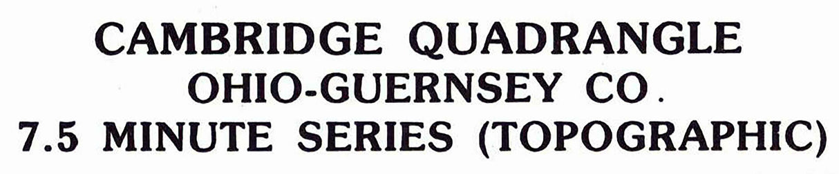 1994 Topo Map of Cambridge Ohio Quadrangle Salt Fork Lake