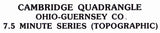 1994 Topo Map of Cambridge Ohio Quadrangle Salt Fork Lake