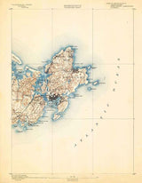 1888 Topo Map of Gloucester Massachusetts Quad