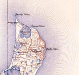 1889 Topo Map of Block Island Rhode Island Quad