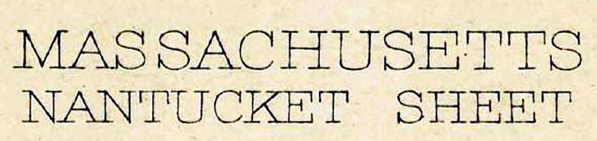 1889 Topo Map of Nantucket Massachusetts Quad