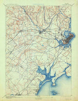 1893 Topo Map of Portland Maine Quad