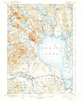 1896 Topo Map of Sebago Maine Quad Sebago Lake