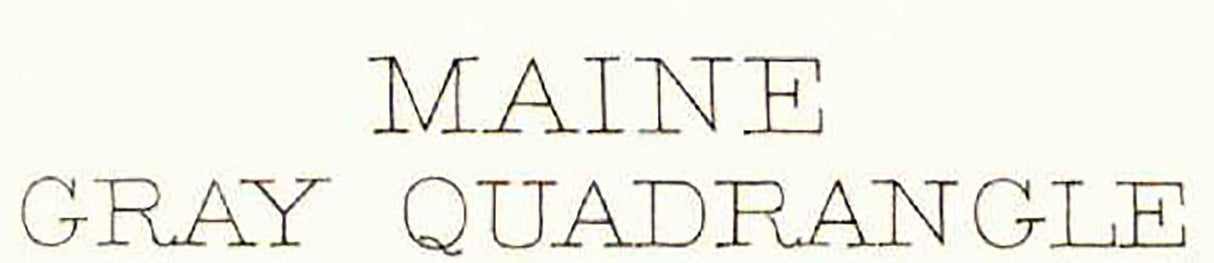 1898 Topo Map of Gray Maine Quad Sebago Lake