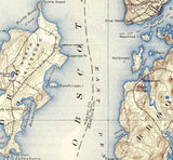 1904 Topo Map of Castine Maine Quad