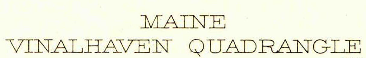 1904 Topo Map of Vinalhaven Maine Quad North Haven