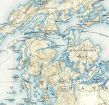 1904 Topo Map of Vinalhaven Maine Quad North Haven