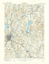 1908 Topo Map of Lewiston Maine Quad