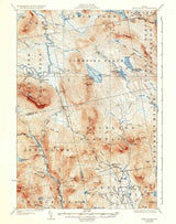 1928 Topo Map of Dead River Maine Quad