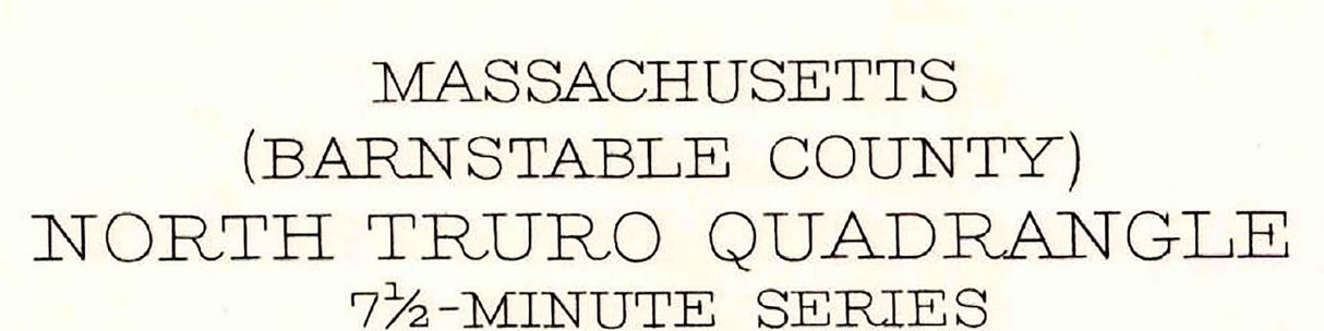 1944 Topo Map of North Truro Massachusetts Quad Cape Cod