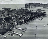 1886 Panoramic Map of Peaks Island Portland Harbor Maine
