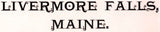 1889 Panoramic Map of Livermore Falls Maine