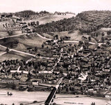 1889 Panoramic Map of Livermore Falls Maine