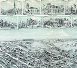 1895 Panoramic Map of Hempstead Long Island New York