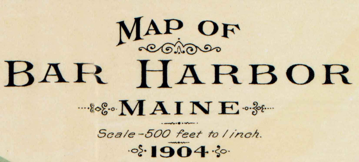 1904 Map of Bar Harbor Maine - Duck Brook to The Ovens - Bear Brook to Schooner Head