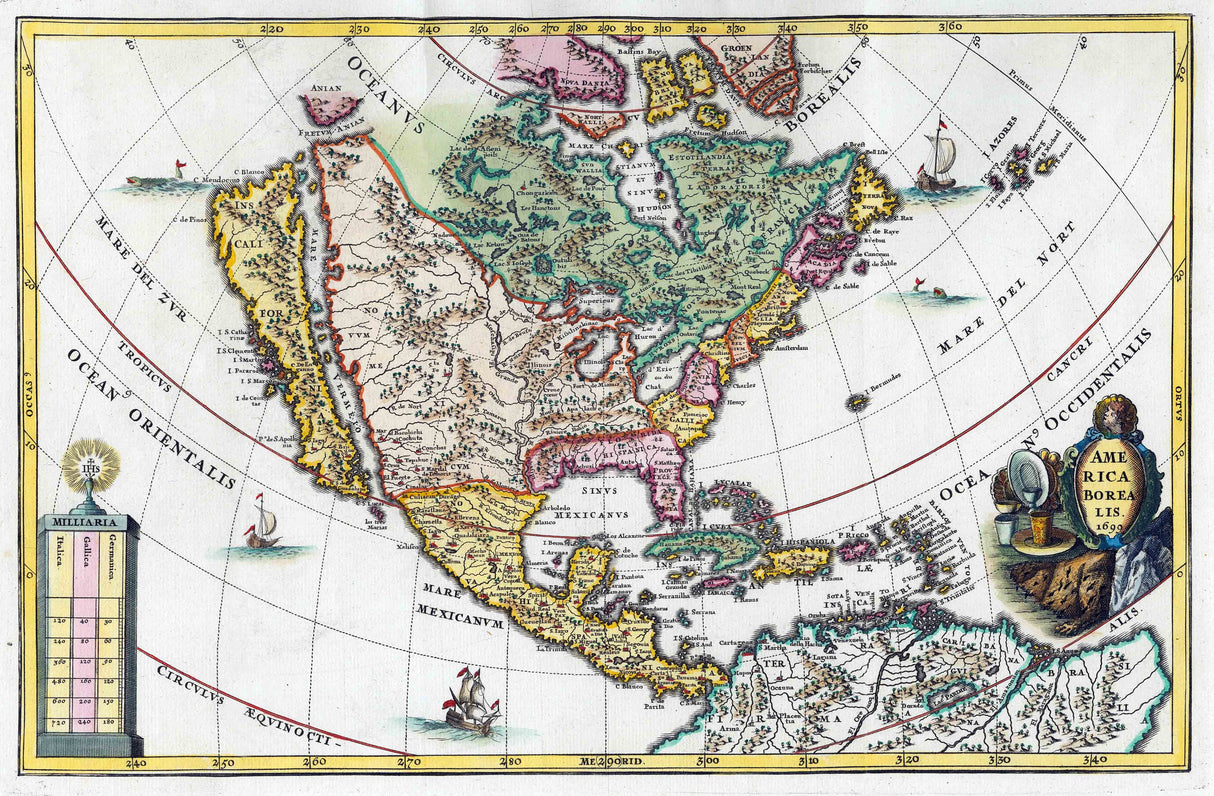 1699 Map of America Borealis