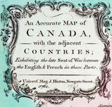 1761 Map of Canada