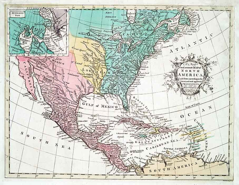 1763 Map of North America