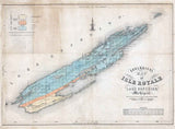 1849 Map of Isle Royale Lake Superior Michigan