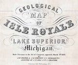 1849 Map of Isle Royale Lake Superior Michigan