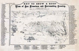 1868 Panoramic Map of San Francisco California