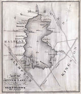 1870 Map of Silver Lake Plymouth Massachusetts