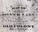 1870 Map of Silver Lake Plymouth Massachusetts