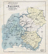 1870 Map of Talbot County Maryland