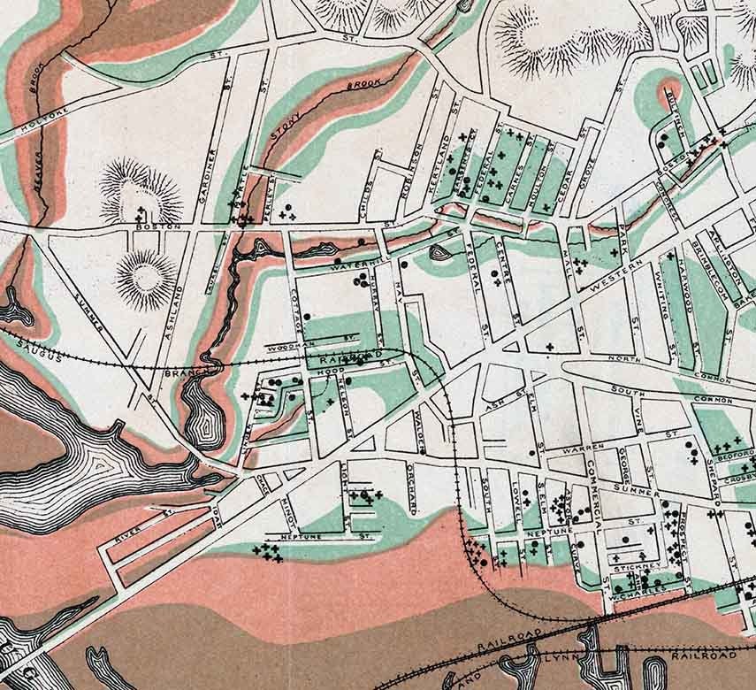 1876 Map of Lynn Massachusetts