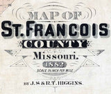 1882 Map of St Francois County Missouri