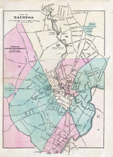 1885 Map of Taunton Massachusetts