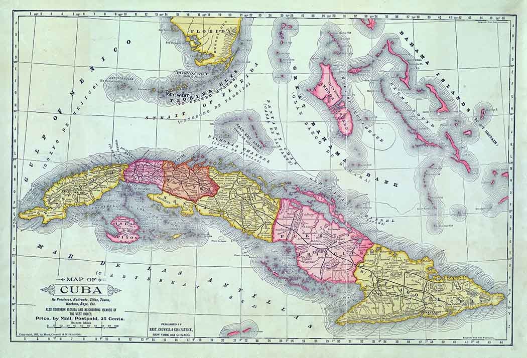 1897 Map of Cuba