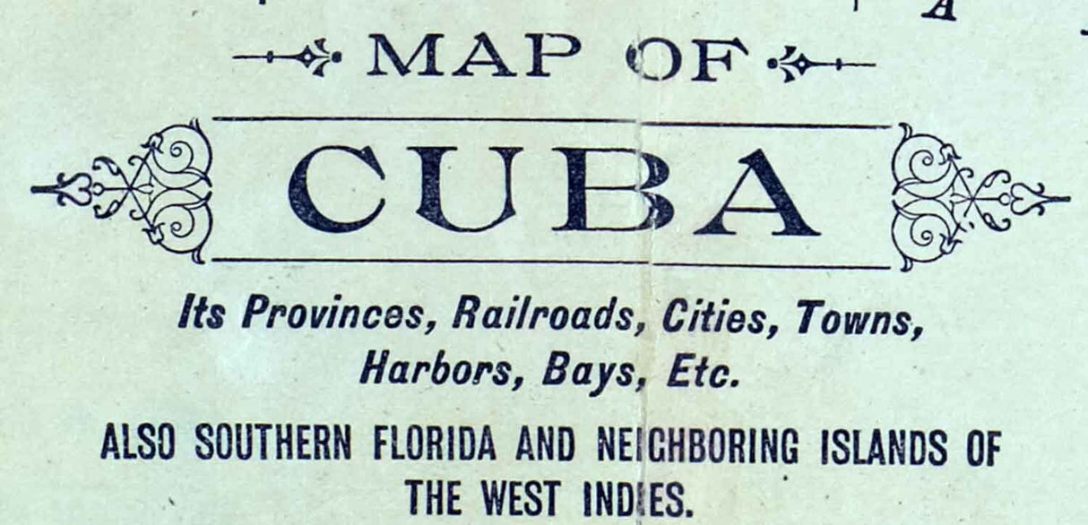 1897 Map of Cuba