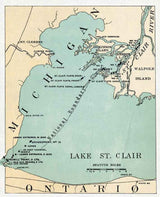 1898 Map of Lake Superior and Lake Huron