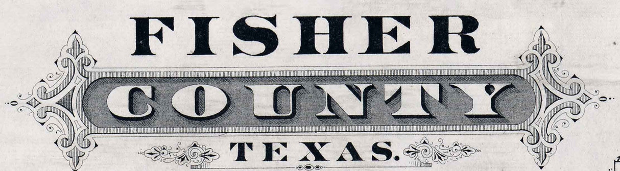 1870 Farm Line Map of Fisher County Texas