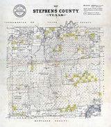 1870 Farm Line Map of Stephens County Texas