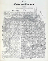 1879 Farm Line Map of Concho County Texas