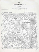 1879 Farm Line Map of Jones County Texas