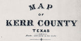 1879 Farm Line Map of Kerr County Texas