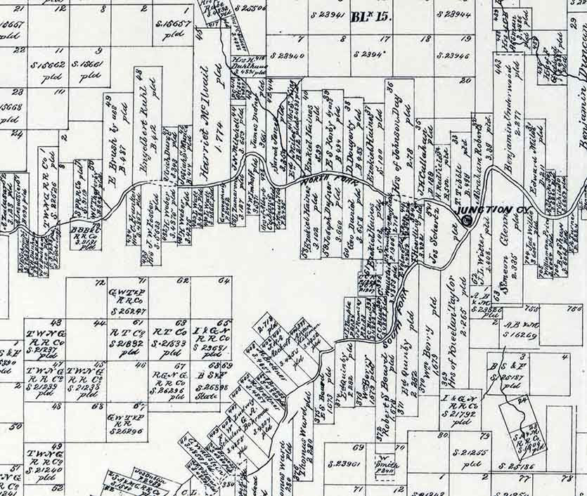 1879 Farm Line Map of Kimble County Texas