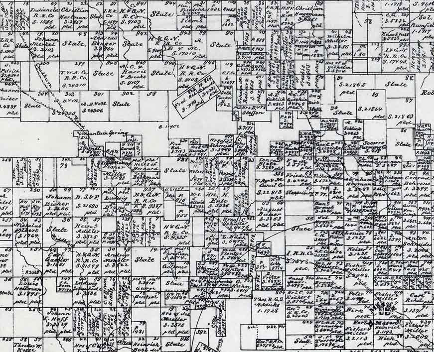 1879 Farm Line Map of Mason County Texas