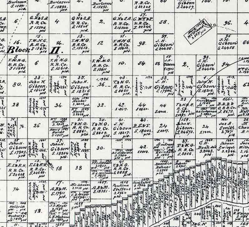1879 Farm Line Map of Menard County Texas