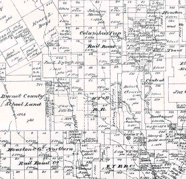 1879 Farm Line Map of Runnels County Texas