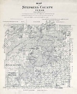 1879 Farm Line Map of Stephens County Texas